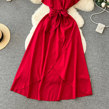 Cute V-neck Dress, A-line Fashion Dress RF0006