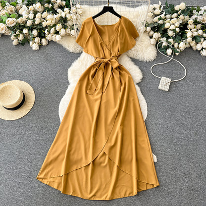 Cute V-neck Dress, A-line Fashion Dress RF0006