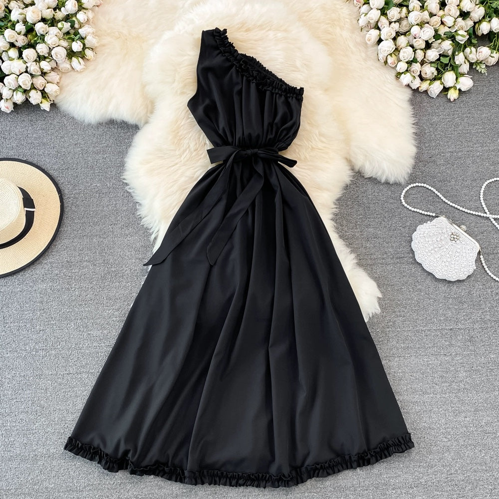 Cute A-line One Shoulder Fashion Dress  RF0005