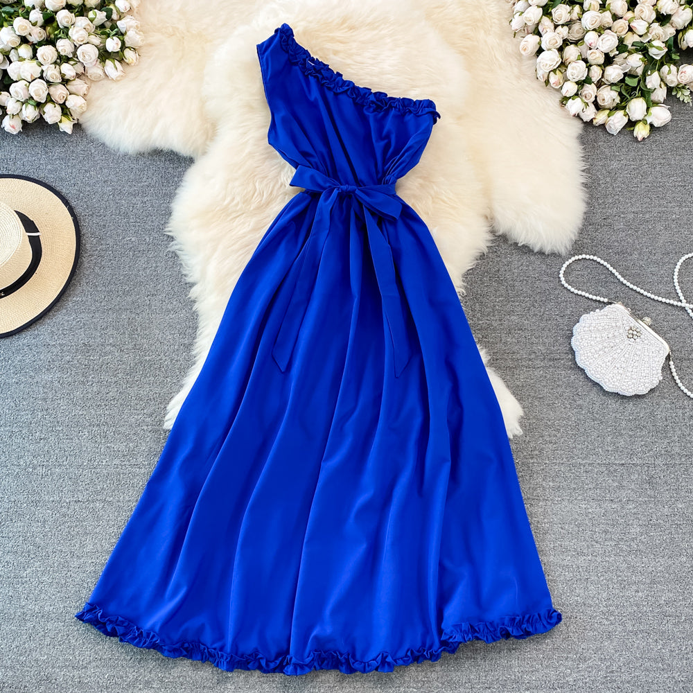 Cute A-line One Shoulder Fashion Dress  RF0005