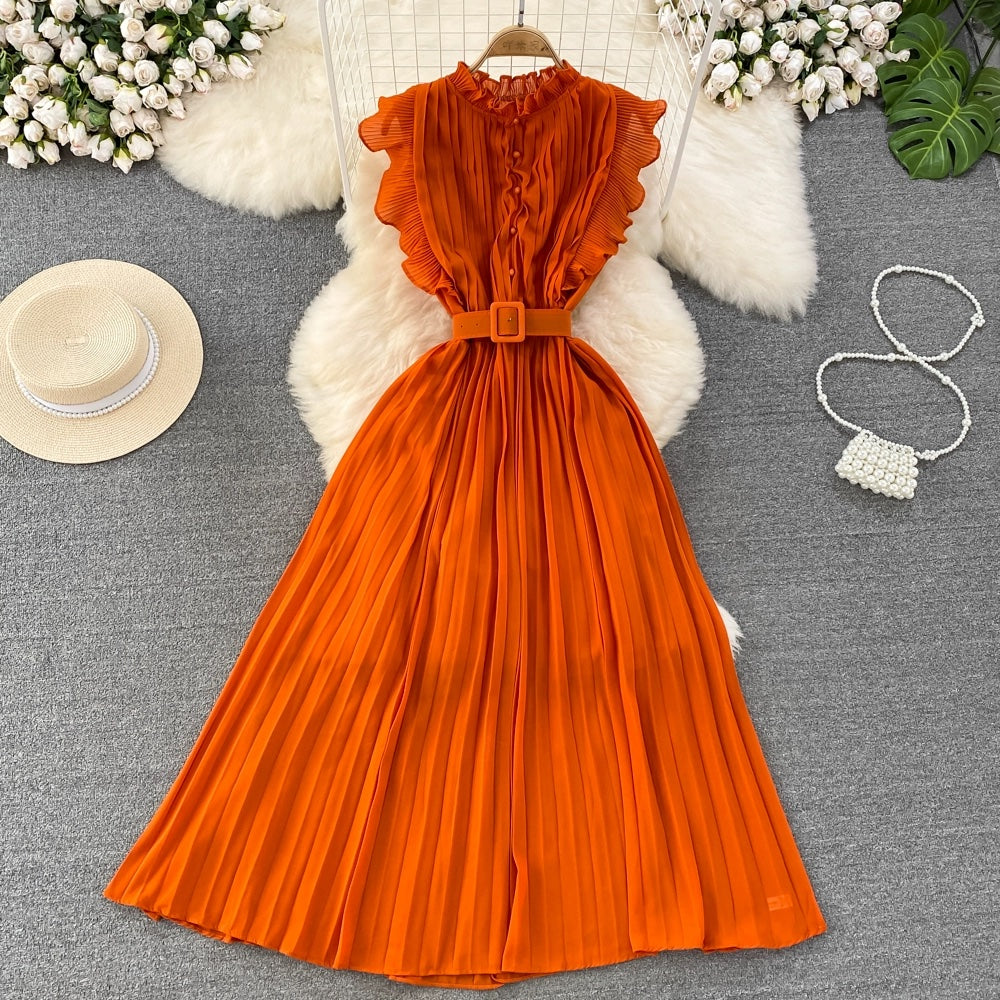 A-line Chiffon Long Fashion Dress RF0003