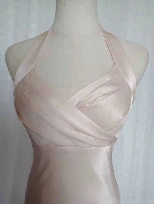 Vintage Sheath Halter Pink 9th Grad Tea length Aesthetic Look Homecoming Dresses RB4288