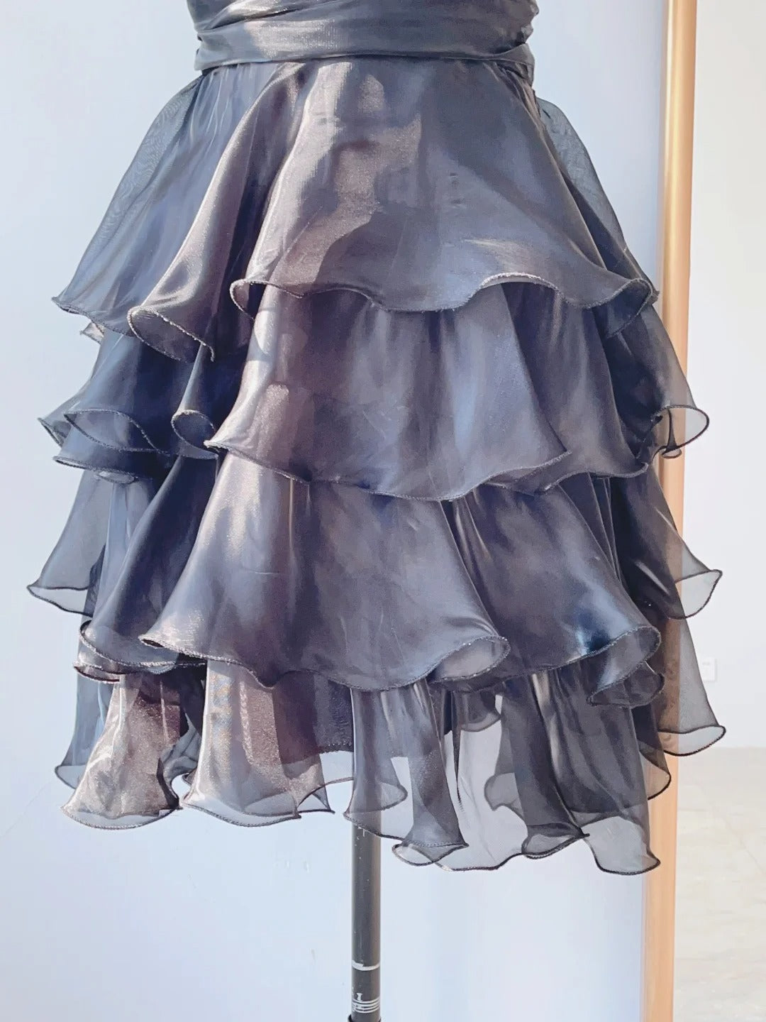 Vintage Ball Gown Spaghetti Straps Black Mini Dress Aesthetic Look Short Homecoming Dresses RB4262