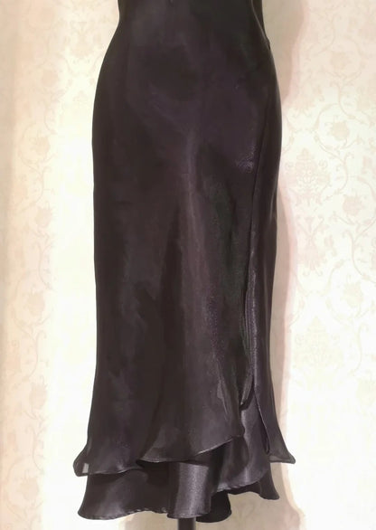 Vintage Prom Dresses 70s Sheath High Neck Black Tie Dress Tea Length Formal Outfits RB4311