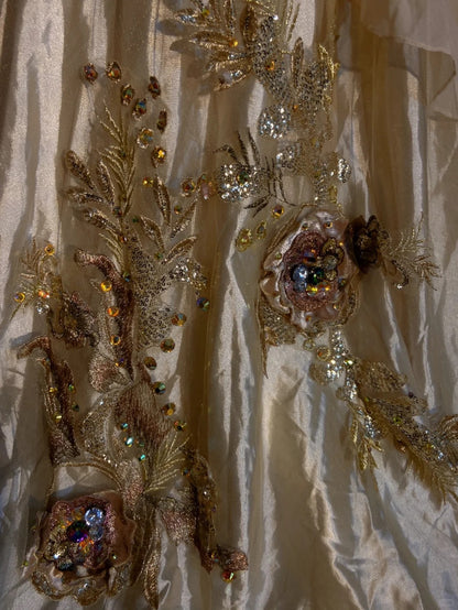 Vintage Prom Dresses Inspo Mermaid Halter Gold Sleeveless 80s With Appliqued Formal Gowns N3371