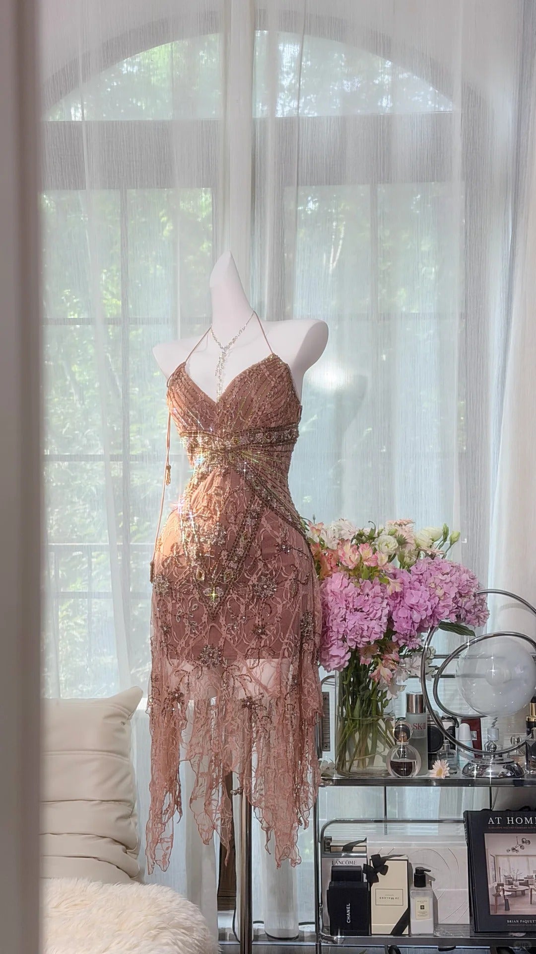 Sexy Short Homecoming Dresses Mermaid Halter Pink Lace Birthday Sweet 16 Dress Ideas Outfits RB7563