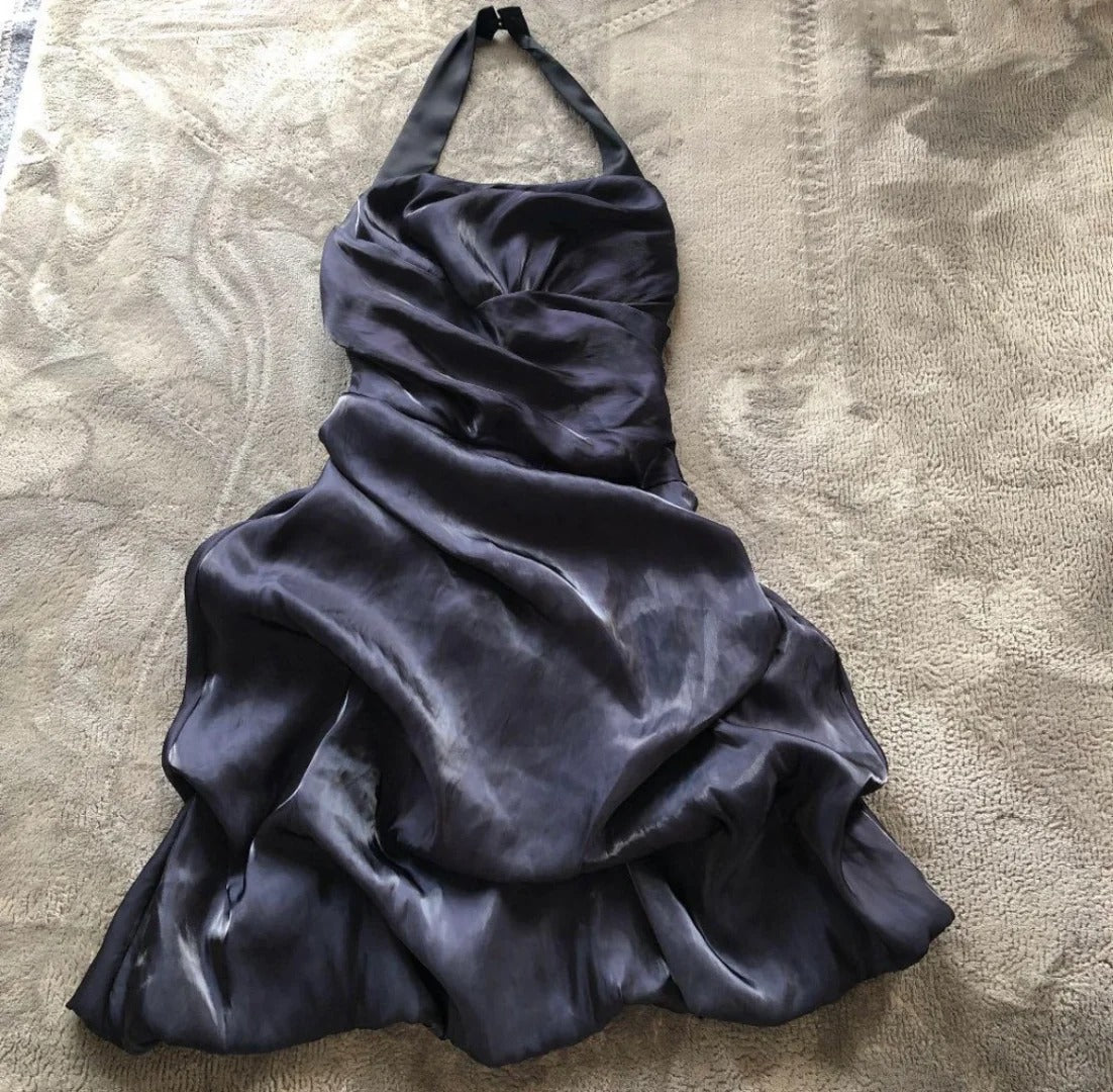 Delicate Sheath Halter Sparkle Special Princess Short Knee Length Homecoming Dresses with Ruffles RB3895