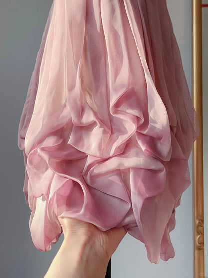 Vintage A Line Halter Pink Chiffon Grad 8th Mini Dress Aesthetic Look Short Homecoming Dresses RB4268