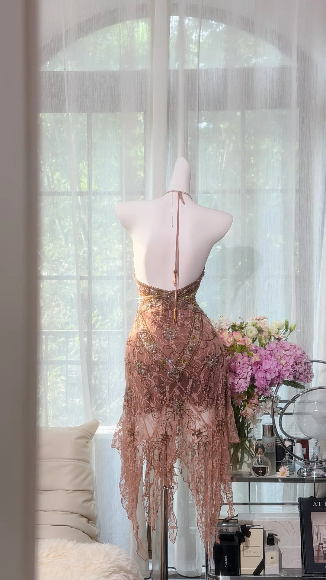 Sexy Short Homecoming Dresses Mermaid Halter Pink Lace Birthday Sweet 16 Dress Ideas Outfits RB7563
